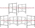 3 Set Scaffolding 5' X 5'1"X 7' Flip Lock Masonry Stackable Scaffold Frame CBM