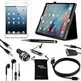iPad Pro 12.9 Inch Case and Accessories - DigitalsOnDemand 9-Item Kit for Apple iPad Pro 12.9" (2015 Release) - Leather Cover Case, Screen Protector, Stylus Pen, USB Cables + Charger