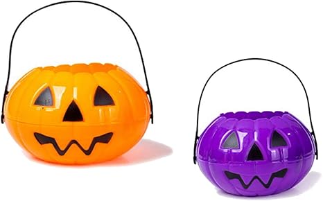 Amazon Co Jp 2パック L ハロウィン パンプキン 7インチ ジャック オー ランタン トリックオア トリート バケツ 子供 キャンディ ビンパーティー用品 デコレーション コスチュームアクセサリー おもちゃ