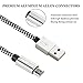 Micro USB Cable,Farplus 4Pack 3FT Nylon Braided High Speed Micro USB Charging Cable Cord Android USB charger cables for Samsung Galaxy S7 Edge/S6/S5/S4,Note 5/4/3,LG,Nexus,HTC,Tablet(Black/Silver)