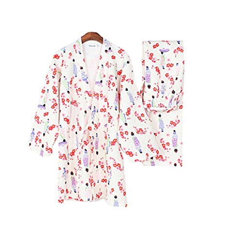 PANDA SUPERSTOREBeautiful Women's Pajamas Suit Pajamas Cotton Pajamas Kimono Pajamas
