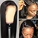 Perstar Brazilian Straight Human Hair Lace Front Wigs Glueless Human Hair Wigs 100% Unprocessed Pre Plucked Human Hair Wigs for Black Women Brazilian Virgin Hair Straight 13x4 Lace Frontal Wig 18