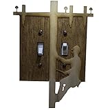 Lineman Double Switch Plate - Raw Wood - 5.8
