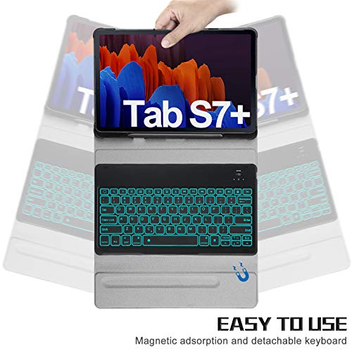 IVSO for Samsung Galaxy Tab S7 Plus 12.4" Keyboard Case 2020 Model SM