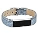 POY Replacement Bands Compatible for Fitbit Alta and Fitbit Alta HR, Genuine Leather Wristbands, Blue