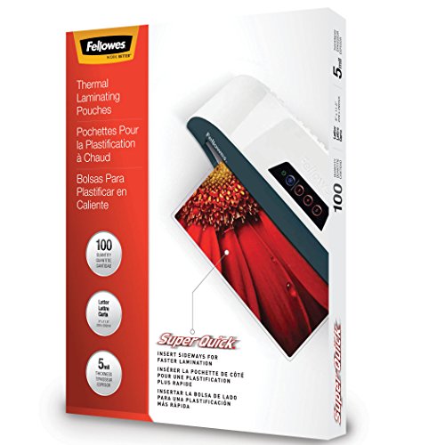 Fellowes Laminating Pouches, Thermal, SuperQuick 11.5