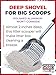 iPrimio Monster Metal Cat Litter Scoop with 17-Inch Long Handle - Extra Large Deep Shovel with Rounded Corners for Extended Reach and Soft Ergonomic Grip for Effortless Cleaning