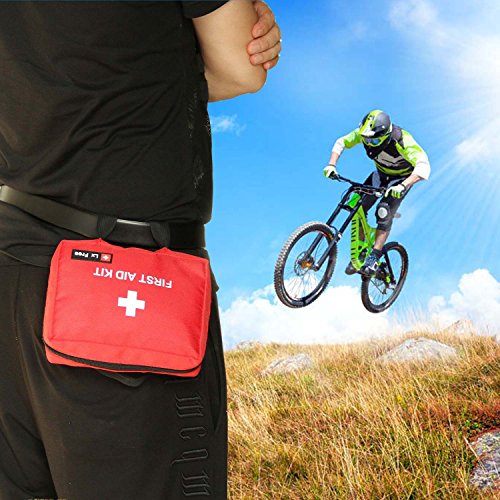 Lx free Mini First Aid Kit - (100 Pieces) Compact Emergency Bag For Car, Motorcycle, Vehicle, Home & Outdoor Suitable for Baby, Child, Toddler and Pets