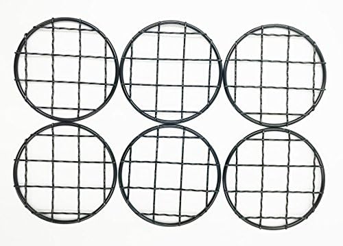 Black Metal Flower Frog Lid Insert for Transform Mason, Ball, Canning Jars, 6-pack (Wide Mouth)