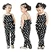 Baby World Kids Girls Harness Heart-shaped Rompers Summer Jumpsuit Clothes (5T(advice 4 years), black)