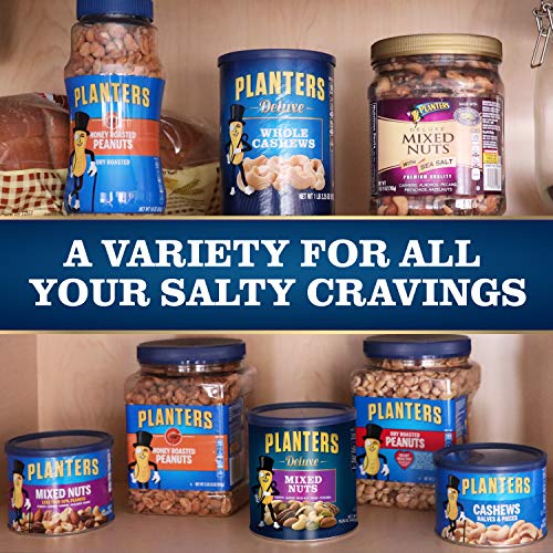 PLANTERS DELUXE SALTED MIXED NUTS, PARTY SNACKS, PLANT-BASED PROTEIN 15.25OZ (1 CANISTER)