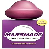 MARS MADE Purple Toning Shampoo Bar 2.0 - Hydrating & Moisturizing Natural Hair Soap for Hair Color & Scalp Nourishment - Solid Shampoo for All Hair Types (120g, 4.23oz)