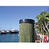 FLAT-Piling-Black-Marine-Dock-07-Pilling-cone-Cap-Boat-Pylon-Edge-Post-Head-Black-Cover-Black-7-inch