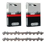 2 Pack, Genuine Oregon Chain, 72JGX091G 91 Drive Link Super Guard Skip Sequence Chain (for 28