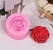 BAKER DEPOT 3D Silicone Cake Decorating Tools Fondant Mold Differet Flower Rose Design Silicone Baking Tool Set of 4 Pink Color