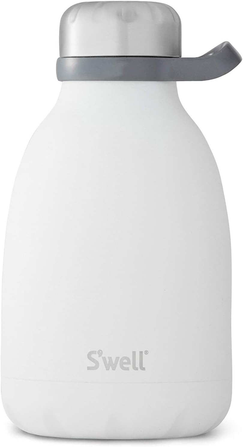 S'well Stainless Steel Roamer Bottle-40 Fl Oz-Moonstone Triple-Layered Vacuum-Insulated Containers Keeps Drinks Cold for 48 Hours and Hot for 16-BPA-Free Travel Water Bottle, 40oz