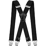 Mens Suspenders Very Strong Clips Heavy Duty Braces Big and Tall X Style www.denim.fit
