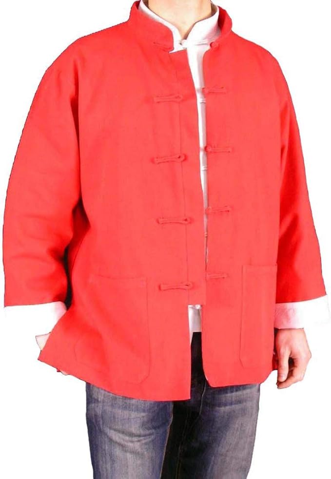 Fine Linen Red Kung Fu Martial Arts Tai Chi Jacket Coat XSXL or Tailor