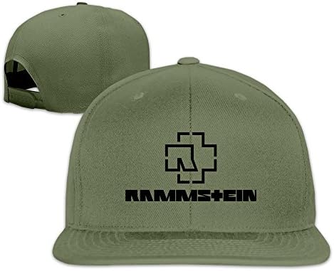 Haruforone Rammstein Heavy Metal Rock Band Spring Custom Unisex Adjustable Baseball Snapback Hip Hop Cap Hat ForestGreen