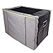 PETSFIT 36 Inch Wire Dog Crate Cover, Double Doors, Mesh Window, Detachable Top and Back Flap, Grey