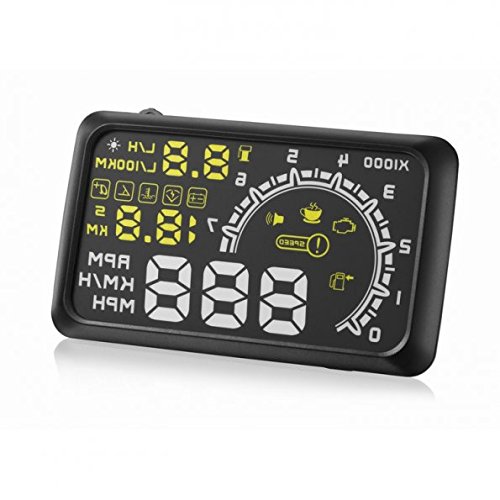 LTC 5.5" Car OBD II OBD 2 Bluetooth HUD Head Up Display MPH Speed Warning System