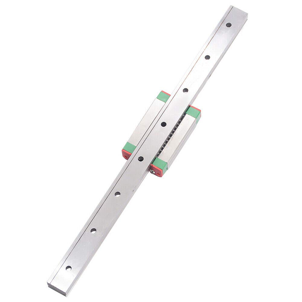 POWERTOOL Linear Rail Slide, 1PC Miniature Linear Rail Guide +MGN12H Block for Kossel 3D Printer（MGN12 350mm+MGN12H）