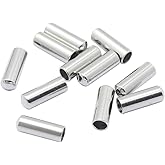 UNICRAFTALE 20 PCS Stainless Steel Column End Caps Leather Cord Ends Leather Cord Terminators for Jewelry Making 7x2.5mm Inner Diameter 2mm, Silver