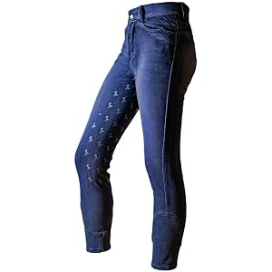 Anni Lyn Sportswear Women's Stretch Denim Full Seat Breech
