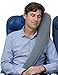 TRAVELREST Ultimate Travel, Neck & Body Pillow - Strap to Plane & Car Seat - Compact, Eases Shoulder Pain, Comfort and Convenient for Office Napping, Airplane, Bus & Train - Rolls Up Small - Blue