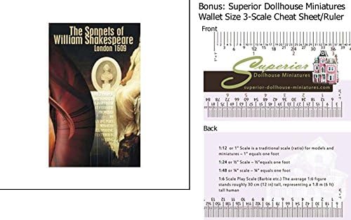 Dollhouse 1/2In Shakespear's Sonnet w/BONUS Wallet 3-Scale Ruler