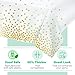 Gold Plastic Tablecloths for Rectangle Tables,- 2 Pack - Party Table Cloths Disposable, Gold Dot Confeti Rectangular Table Covers, for Parties Thanksgiving Christmas Wedding, Bridel Shower