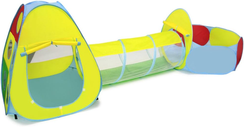 InnoFun Kids Playhouse Tent with Tunnel Set, Children Bounce Playhouse,Ball Pits Toys,for Indoor Outdoor Use(Balls Not Included)