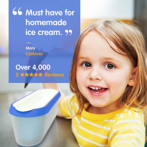 SUMO Ice Cream Containers for Homemade Ice Cream, 1.5 Quart, Reusable