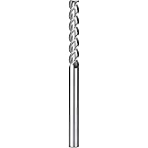 SpeTool 1/4 Shank Carbide End Mill for Aluminum Cut (3 Flutes, 3.5 inch Long) Non-Ferrous Metal Upcut CNC Spiral Router Bit