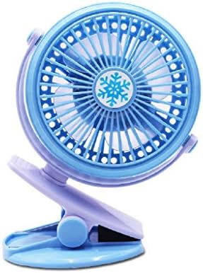 Tootu Summer Portable USB Desk Fan Mini Clip Fan Rechargeable Battery For Baby Stroller &amp; Car (Blue)
