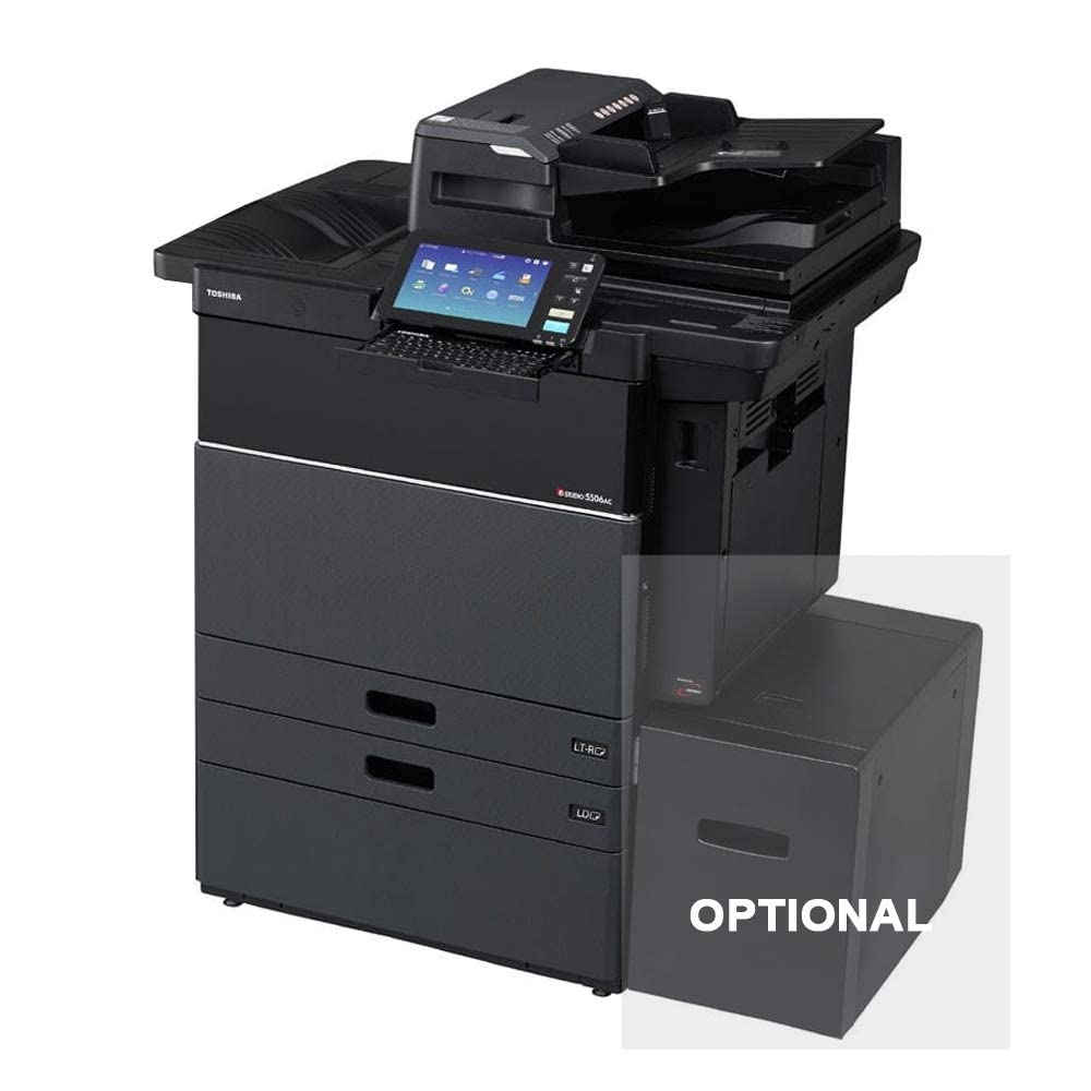 Toshiba E-Studio 6506AC A3 Color Laser Multifunction Copier - 65ppm, Copy, Print, Scan, Auto Duplex, Network, 4GB Memory, 320 GB HDD, 1.75 GHz Dual Core, 2 Trays, Stand (Renewed)