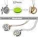 RoyAroma 30mm Car Aromatherapy Essential Oil Diffuser Stainless Steel Locket with Vent Clip 12 Felt Pads-Tree of Life Black
