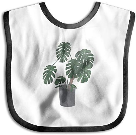 Tinberlate Watercolor Leafy Green Potting Dribbler Baby Burp Set Bibs