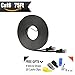 Cat 6 Ethernet Cable 75 ft (At a Cat5e Price but Higher Bandwidth) Flat Internet Network Cable - Cat6 Ethernet Patch Cable Short - Black Computer Cable With Snagless RJ45 Connectors