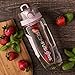 Fresh Fusions 32 oz Fruit Infuser Water Bottle with Insulated Sleeve (Rose Quartz)