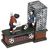 Bits and Pieces - Soccer Mechanical Coin Bank - Collectible Cast Iron Mechanical Bank - Score a Goal and Save