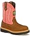 John Deere 1185 Western Boot (Toddler),Tan/Pink,6.5 M US Toddler