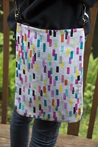 Rainbow Blocks Print Messenger Bag