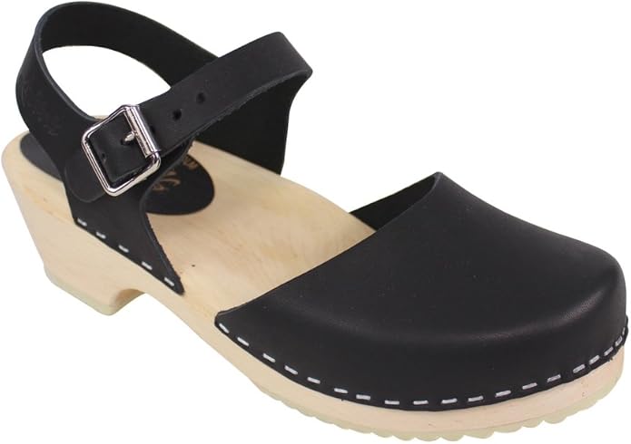 wide width wooden clogs