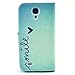 S4 Case, Galaxy S4 Case, Speedtek Smile Pattern Premium PU Leather Wallet Flip Protective Skin Case with Magnetic Closure for Samsung Galaxy S4 i9500 (2013) (Built-in Credit Card/ID Card Slot)