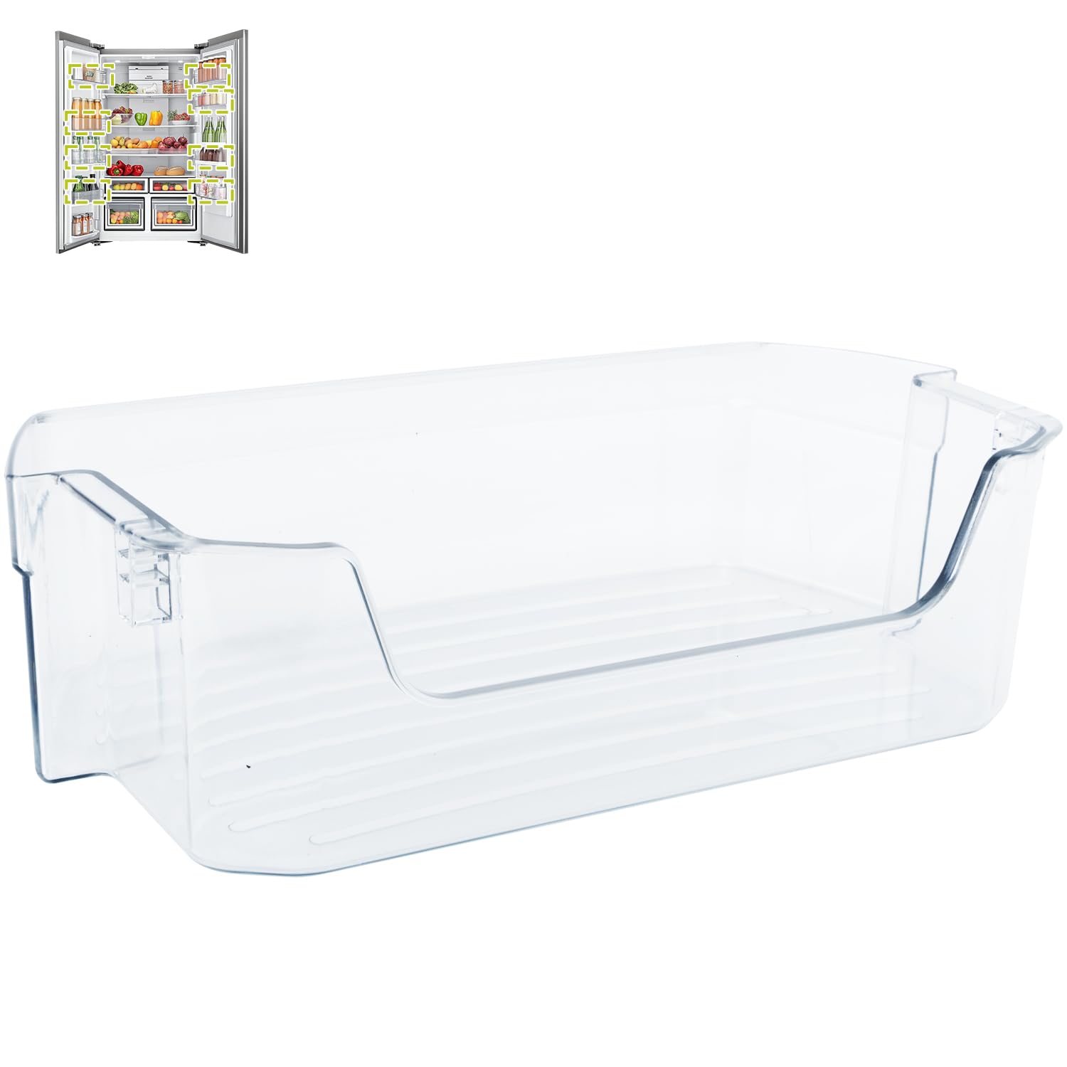 Photo 1 of WR71X38307 Door Shelf Bin Compatible with GE Refrigerators some models GFE26JYMNFFS, GNE27JYMNFFS, GNE27JYMWFFS etc, Replace for WR71X30144 4975750 AP7186356 EAP16729788 PS16729788