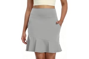 Tivifox Womens Golf Skirts High Waisted Tennis Skirt with Pockets Shorts