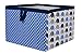 Bacati - Large Storage Tote Elephants Blue/Grey 14 x 14 x 10 inches