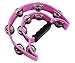 YMC Half Moon EZ Grip Tambourine 20 Jingles Metal Jingles Hand Held Percussion - Pink