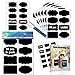 COLIBROX Chalkboard Labels for Jars - 83 Premium Chalk Stickers for Jars + Erasable White Chalk Marker to Decorate Your Kitchen Pantry Storage & Office
